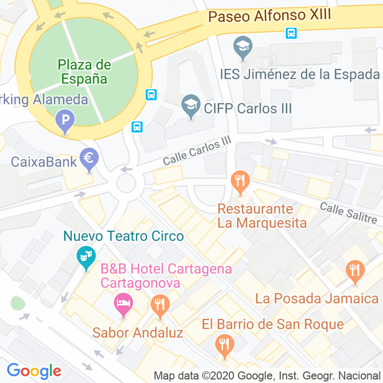 Código Postal calle Alcolea, plaza en Cartagena