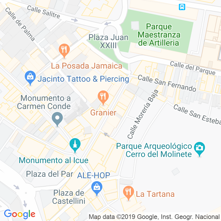 Código Postal calle Santa Florentina en Cartagena