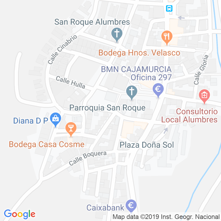 Código Postal calle Albaladejo, rincon en Cartagena