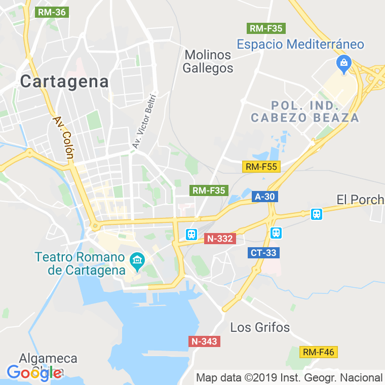 Código Postal calle Alcalde Esteban Minguez en Cartagena