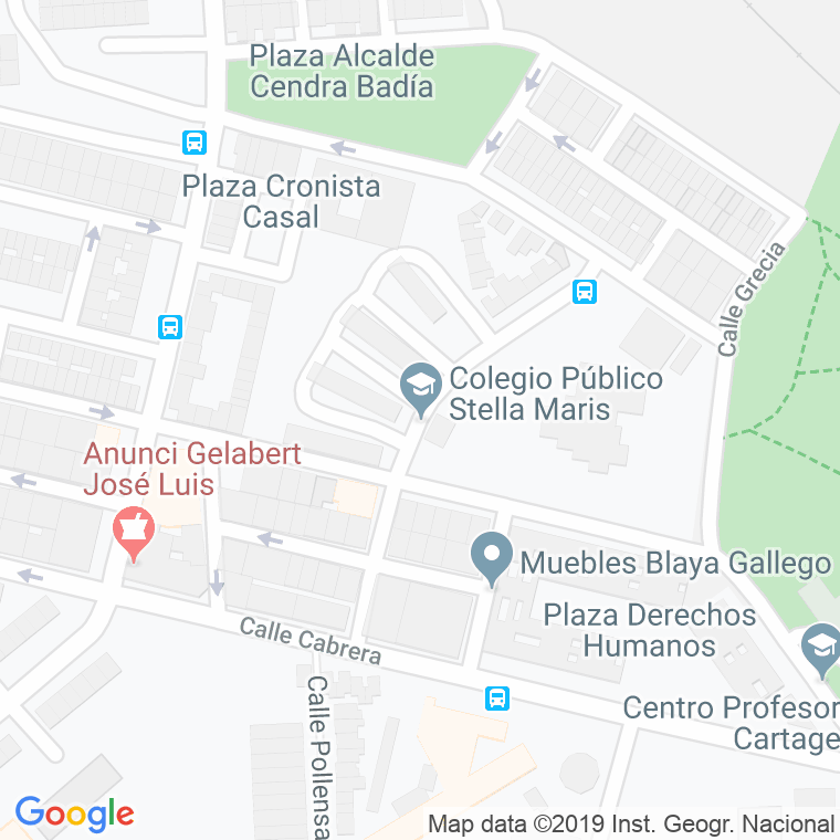 Código Postal calle Alcalde Mora Ripoll en Cartagena