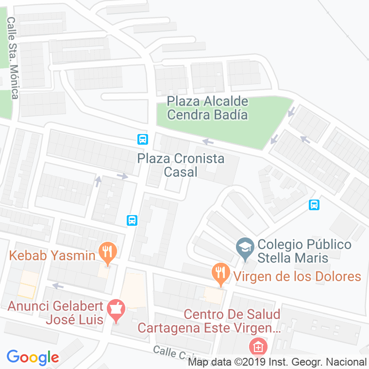 Código Postal calle Cronista Casal, plaza en Cartagena