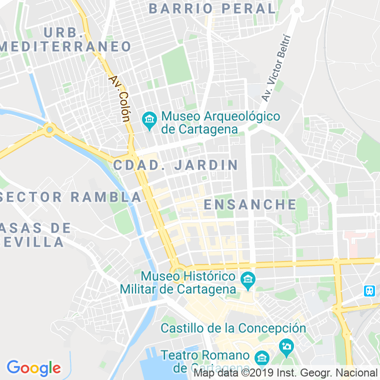 Código Postal calle Cristo De La Sentencia en Cartagena