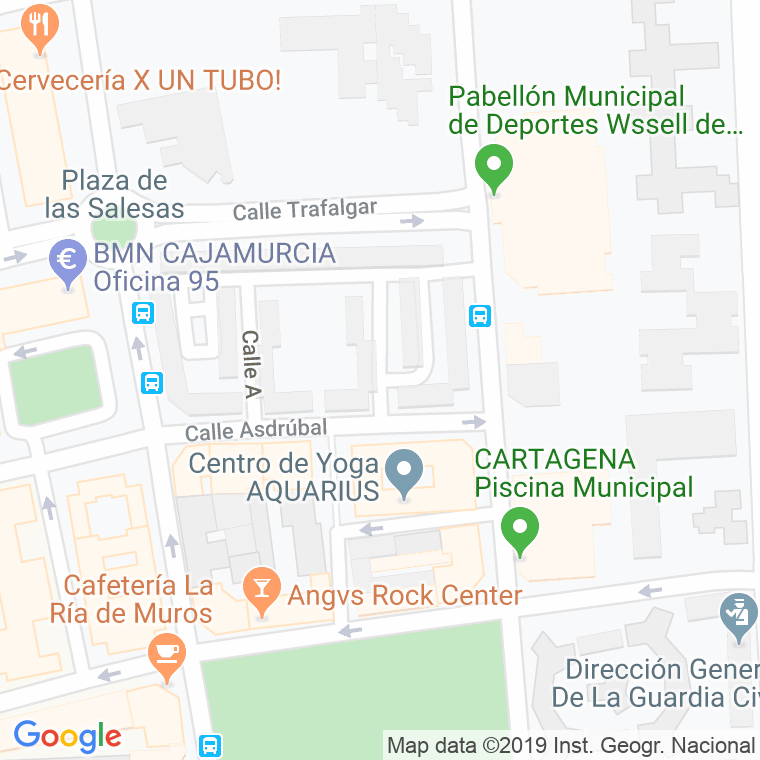 Código Postal calle Gravina en Cartagena