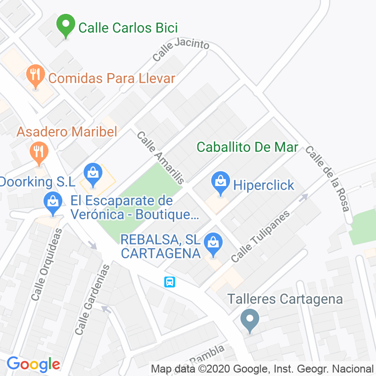 Código Postal calle Balcones en Cartagena