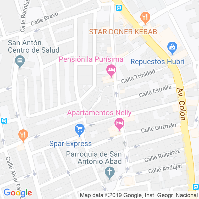 Código Postal calle Callao Corta en Cartagena