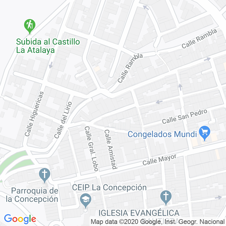 Código Postal calle Conesa Balanza (Barrio Concepcion) en Cartagena