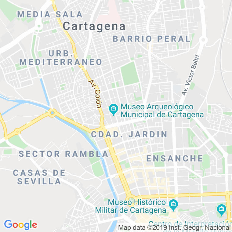Código Postal calle Ramon Y Cajal   (Impares Del 71 Al Final)  (Pares Del 160 Al Final) en Cartagena