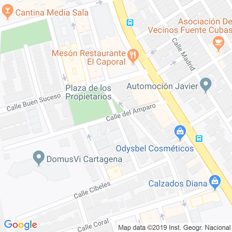 Código Postal calle Abadesa en Cartagena