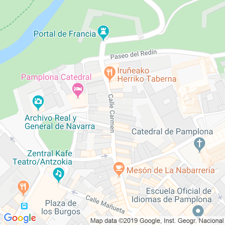 Código Postal calle Carmen en Pamplona