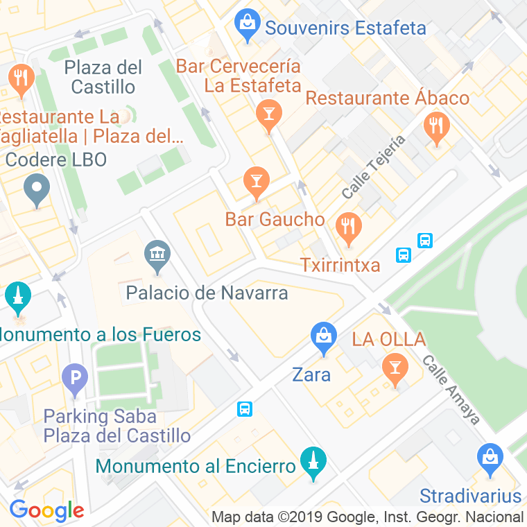Código Postal calle Duque De Ahumada en Pamplona