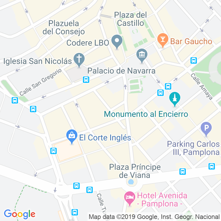 Código Postal calle Garcia Castañon en Pamplona