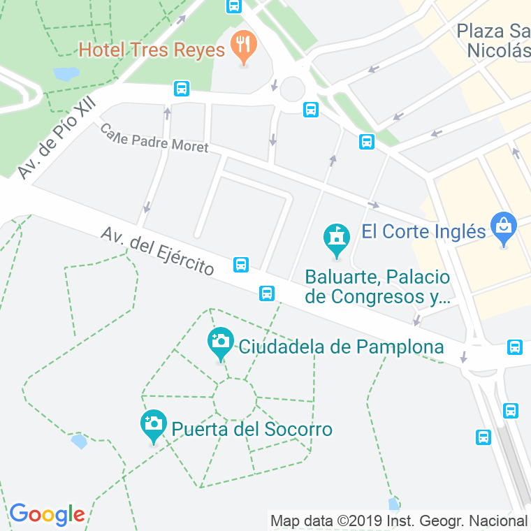 Código Postal calle Los Arcos Jeneralaren en Pamplona