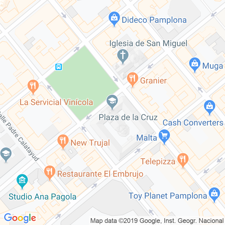 Código Postal calle Cruz, De La, plaza en Pamplona