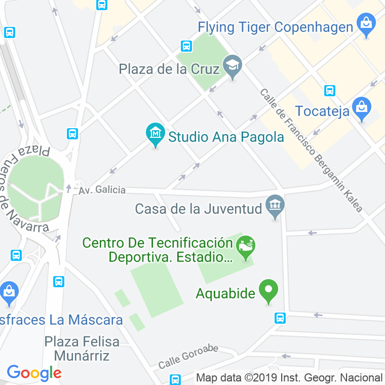 Código Postal calle Galizia, etorbidea en Pamplona