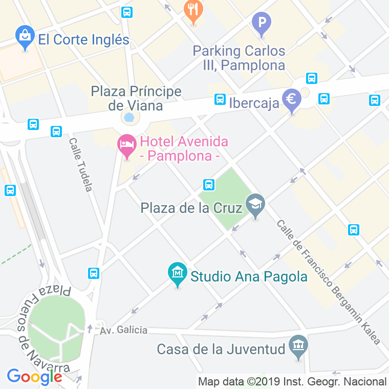 Código Postal calle Navarro Villoslada en Pamplona