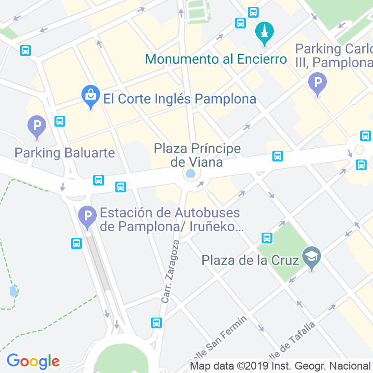 Código Postal calle Principe De Viana, plaza (Impares Del 3 Al 3)  (Pares Del 2 Al 2) en Pamplona