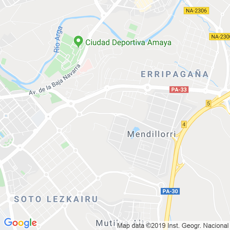 Código Postal calle Badostain, carretera en Pamplona