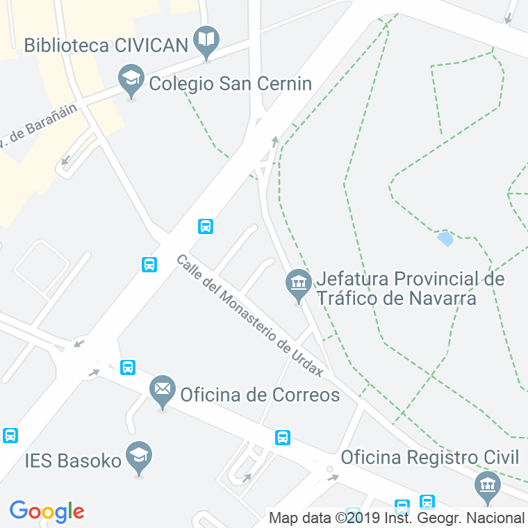 Código Postal calle Glacis, travesia en Pamplona
