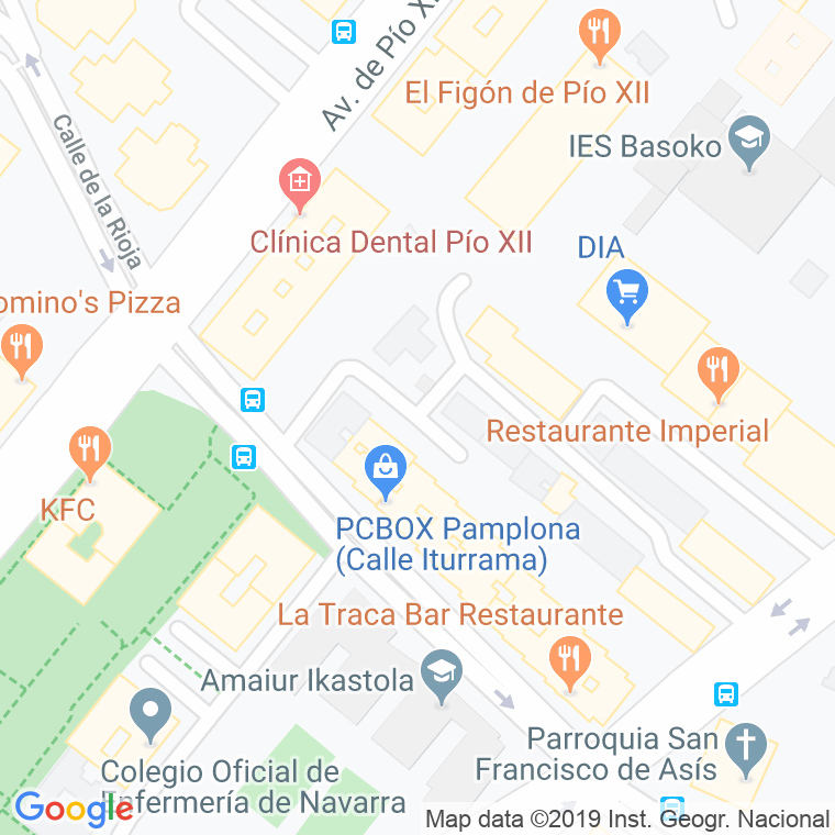 Código Postal calle Ciga Pintorearen en Pamplona