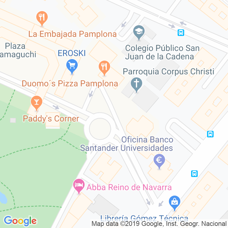 Código Postal calle Garcia El De Najera, paseo en Pamplona