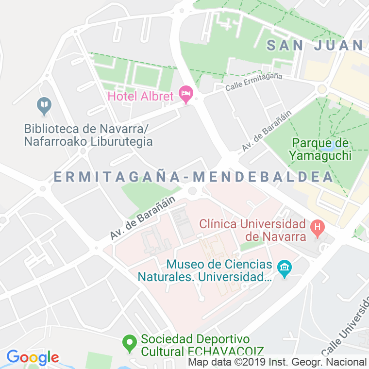 Código Postal calle Irunlarrea en Pamplona