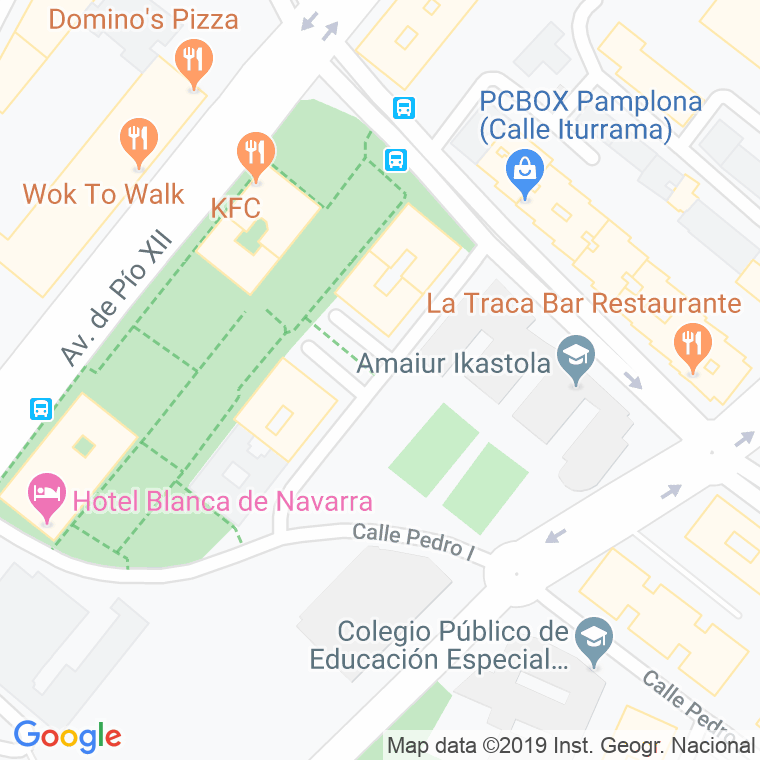 Código Postal calle Maeztu Pintorearen en Pamplona