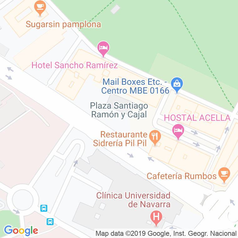 Código Postal calle Ramon Y Cajal, plaza en Pamplona