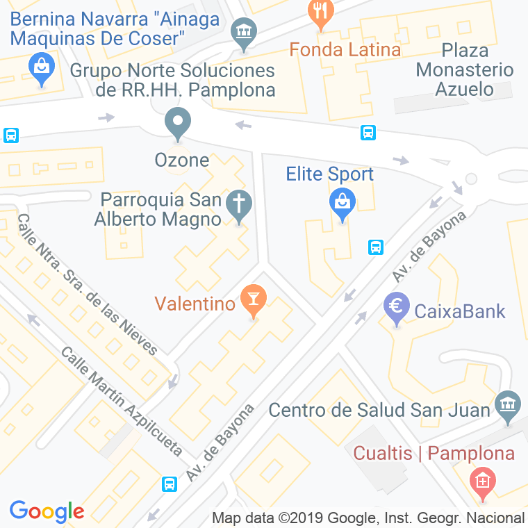 Código Postal calle Monasterio De Velate, travesia en Pamplona