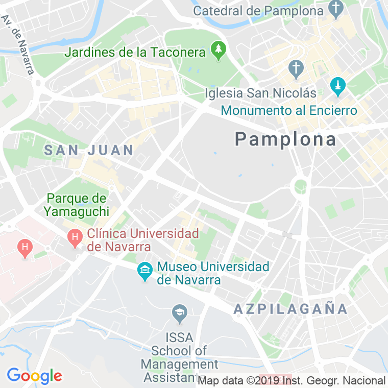 Código Postal calle Sancho El Fuerte, avenida (Pares Del 36 Al Final) en Pamplona