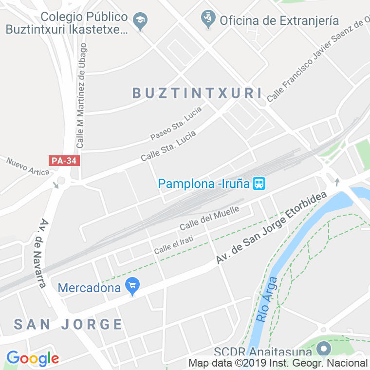 Código Postal calle Ferrocarril en Pamplona