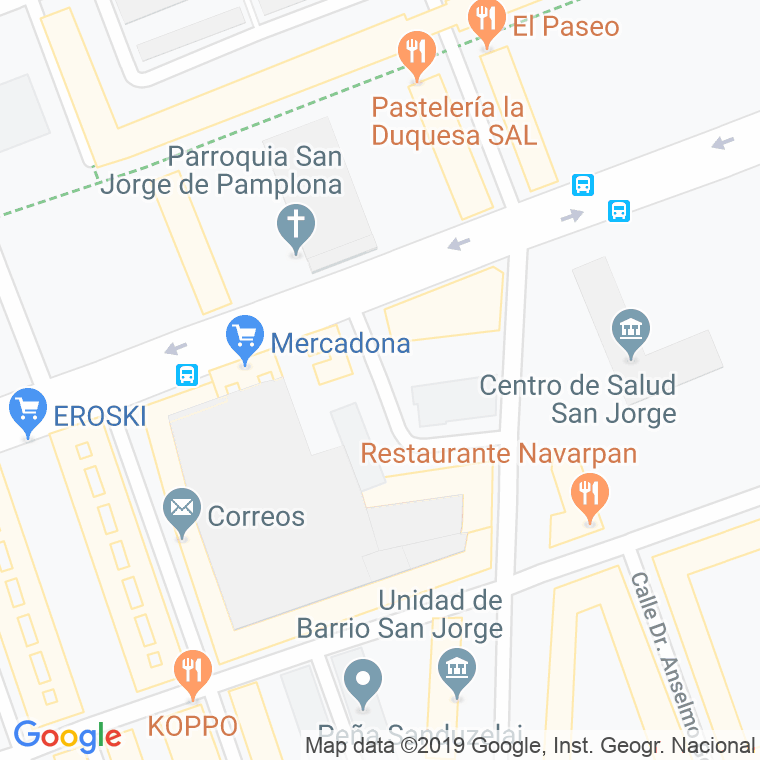 Código Postal calle Lucea Doktoaren en Pamplona