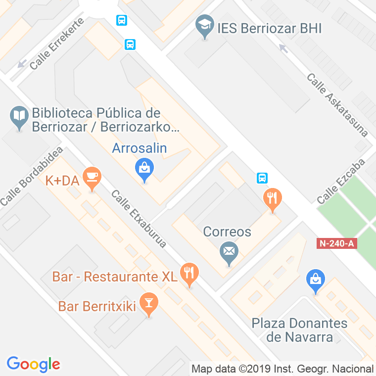 Código Postal calle Anaitasuna en Pamplona