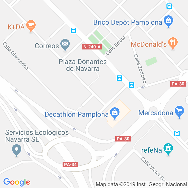 Código Postal calle Arizdi en Pamplona