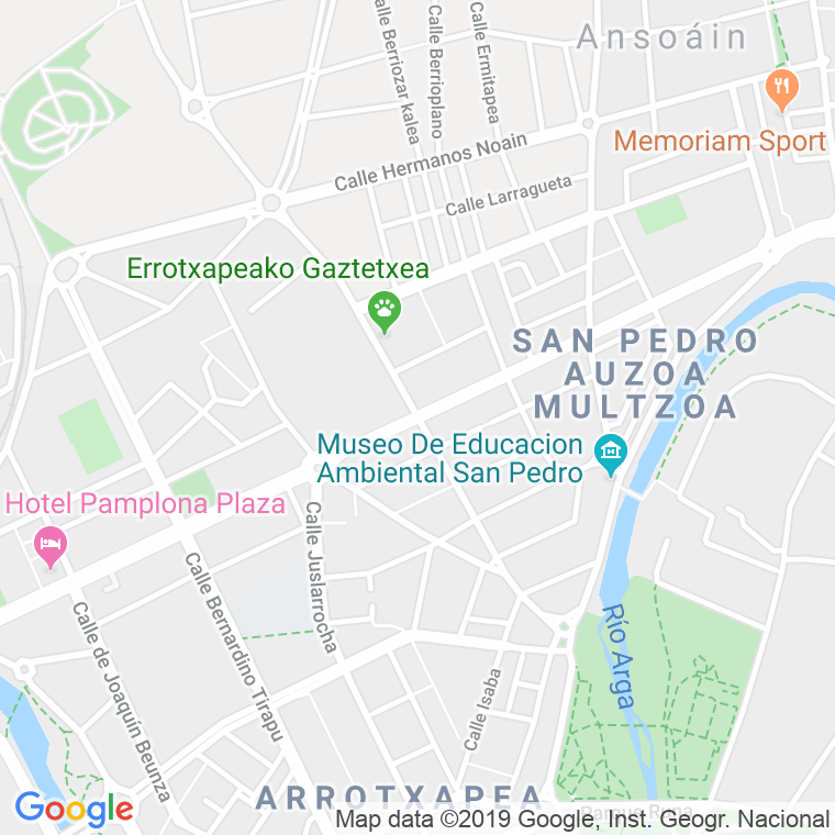 Código Postal calle Artika en Pamplona