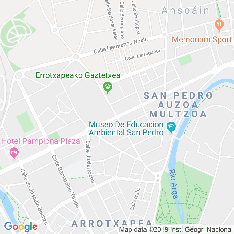 Código Postal calle Artika, zearkaleta en Pamplona
