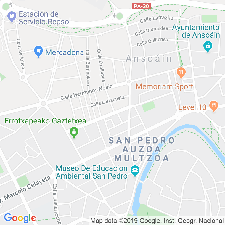 Código Postal calle Burgiko Aita Tomas, zearkaleta en Pamplona