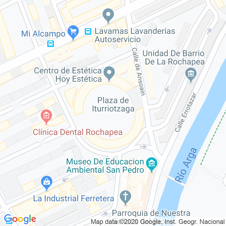 Código Postal calle Iturriotzeaga, plaza en Pamplona