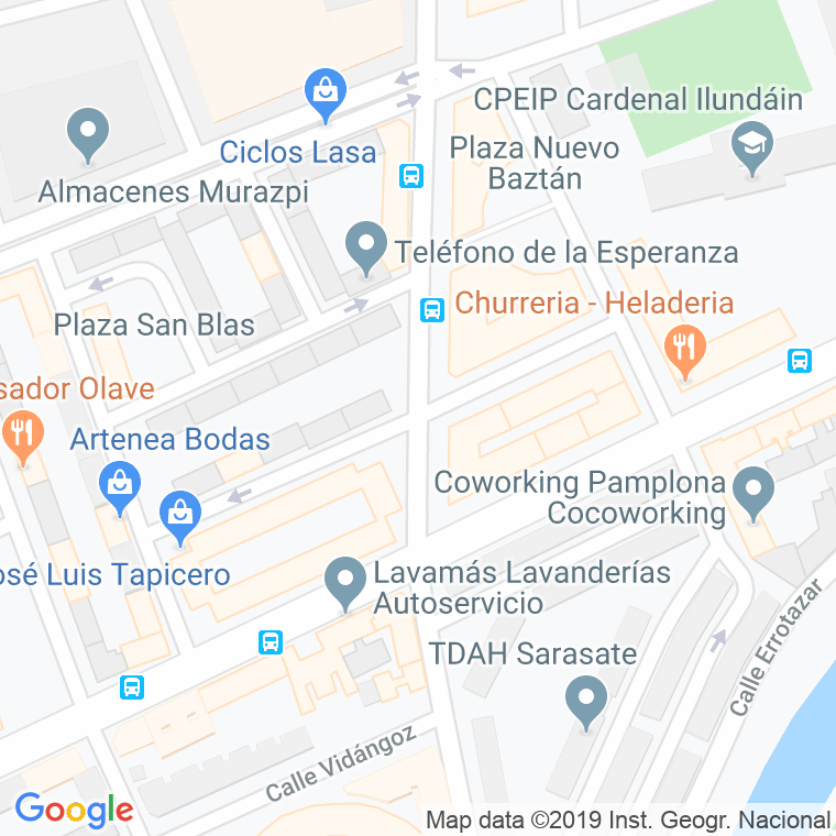 Código Postal calle Padre Maceda en Pamplona