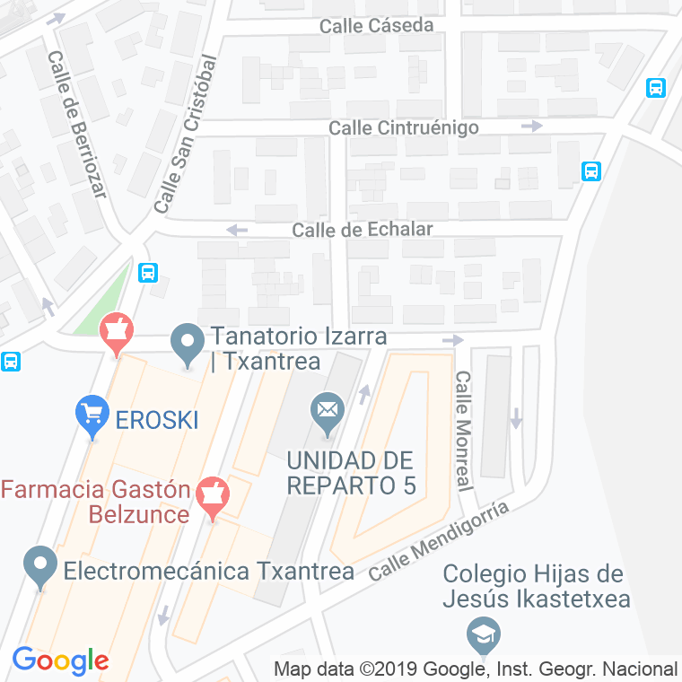 Código Postal calle Etxarri-aranatz en Pamplona