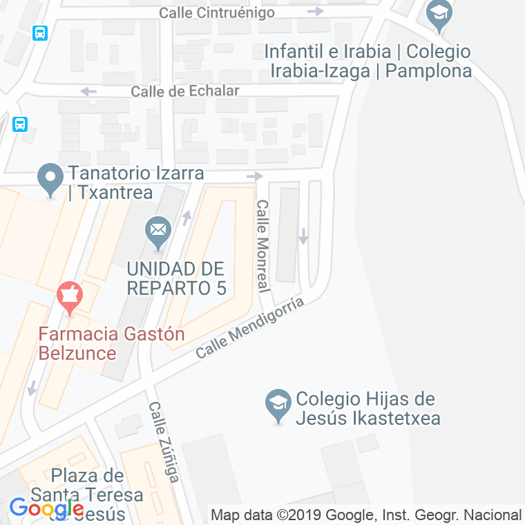Código Postal calle Monreal en Pamplona