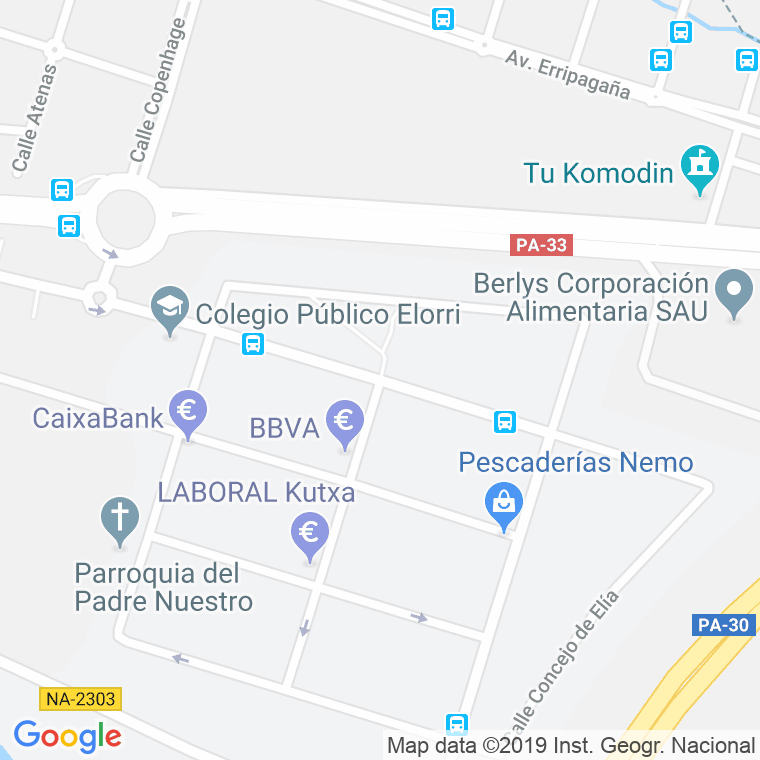 Código Postal calle Amokain Jaurerriaren en Pamplona