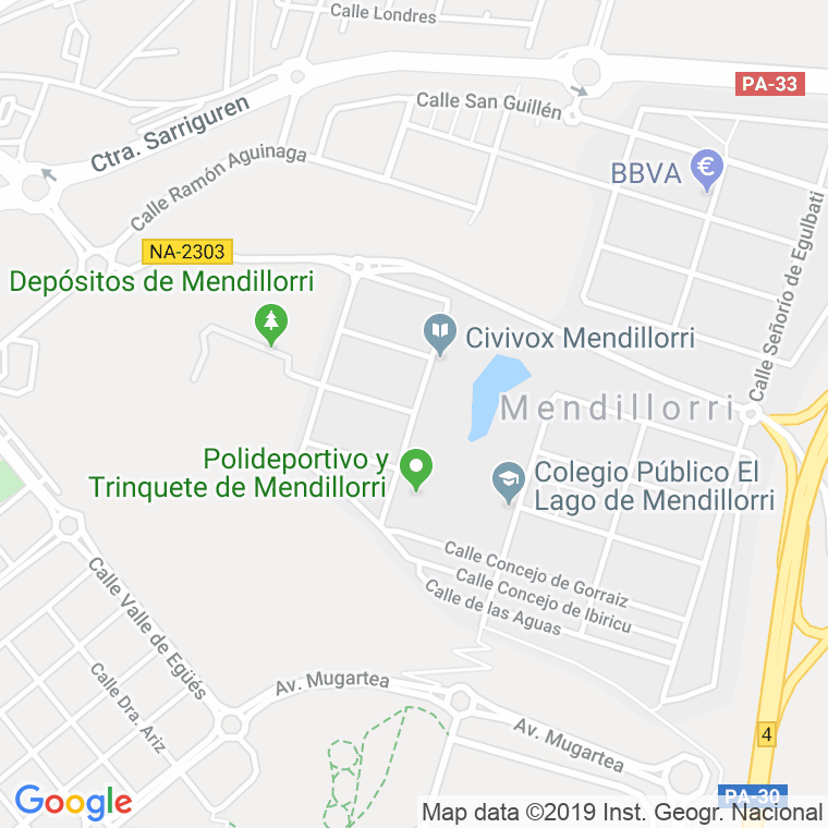 Código Postal calle Concejo De Elcano en Pamplona