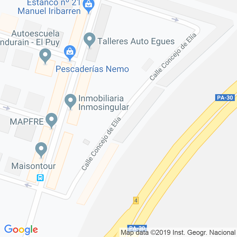 Código Postal calle Concejo De Elia en Pamplona