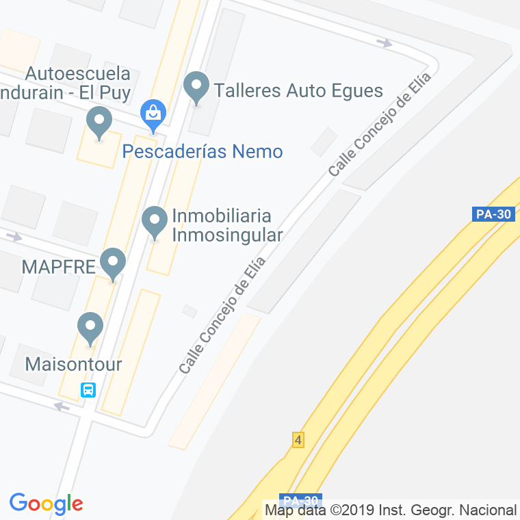 Código Postal calle Elia Kontzejuaren en Pamplona
