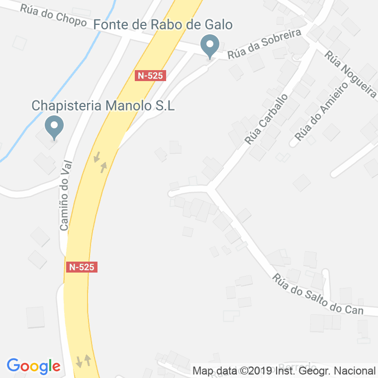 Código Postal calle Acacias en Ourense