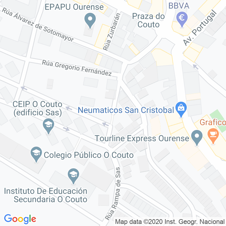 Código Postal calle Frai Placido Iglesias en Ourense