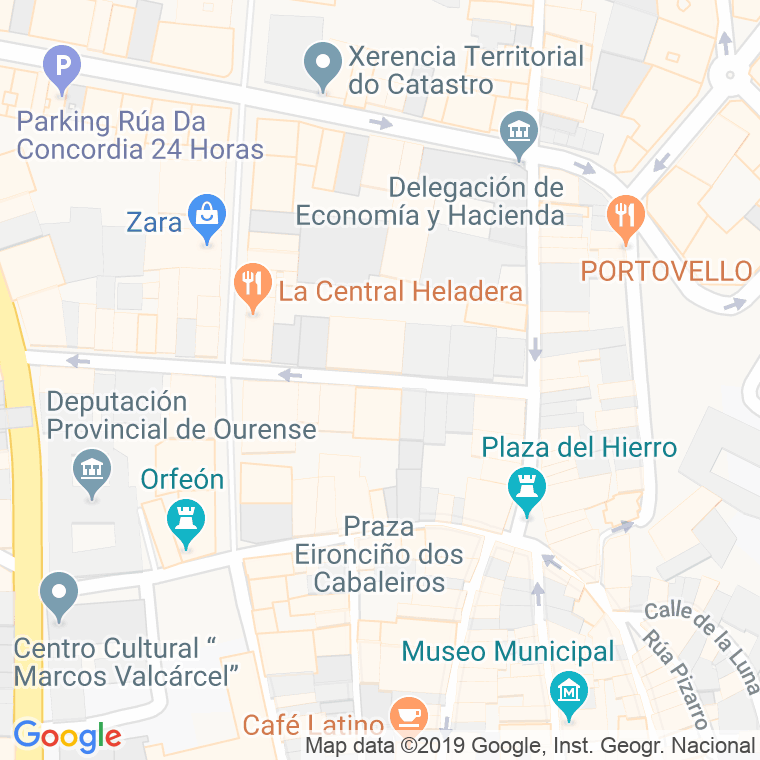 Código Postal calle Cardenal Quiroga en Ourense
