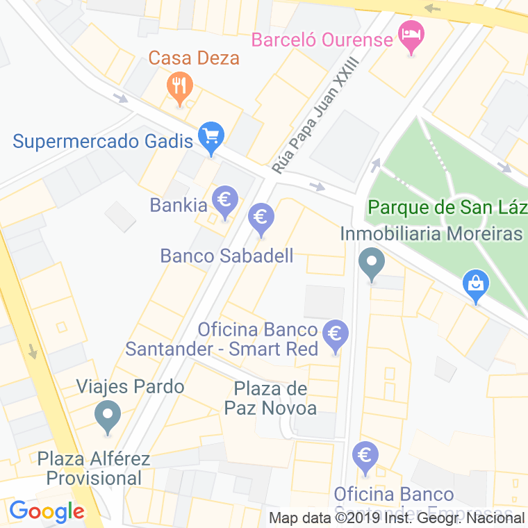 Código Postal calle Xocas Lorenzo Fernandez en Ourense