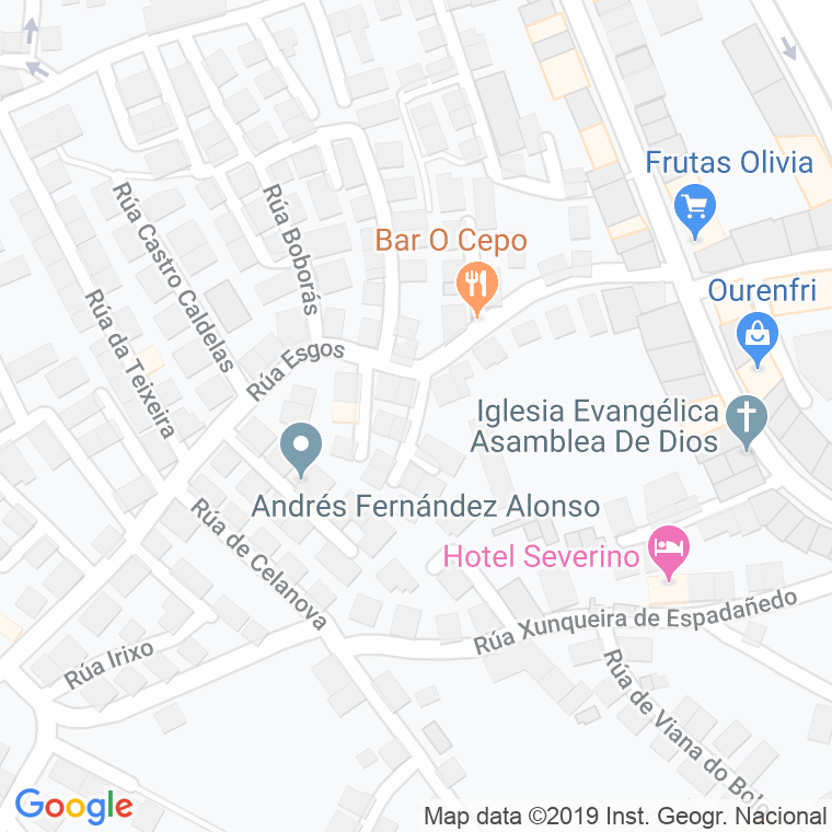 Código Postal calle Cenlle en Ourense